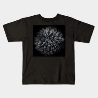 Backyard Flowers In Black And White 68 Kids T-Shirt